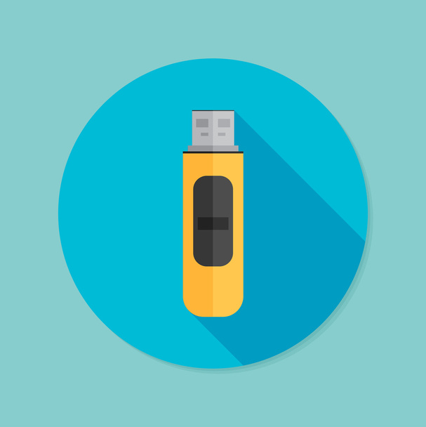 USB flash drive - Vector, Image