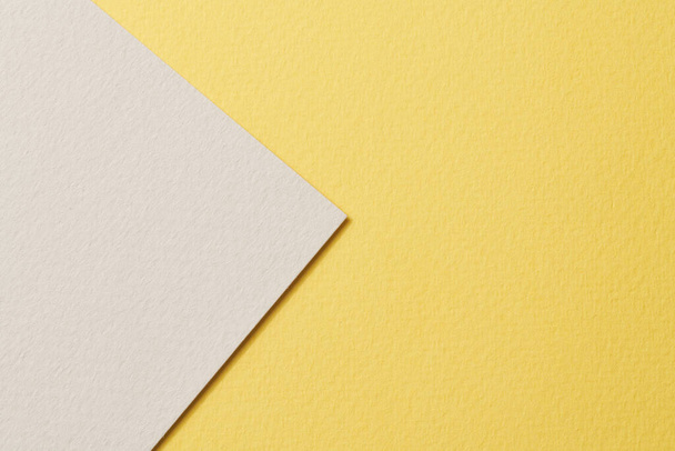 Rough kraft paper background, paper texture gray yellow colors. Mockup with copy space for text - Foto, Bild