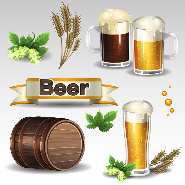 ビール セット - ベクター画像