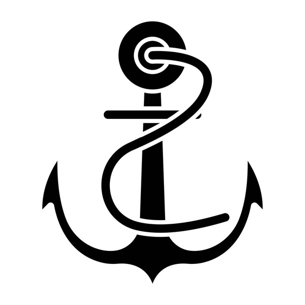 Un icono de diseño sólido de gancho náutico  - Vector, imagen