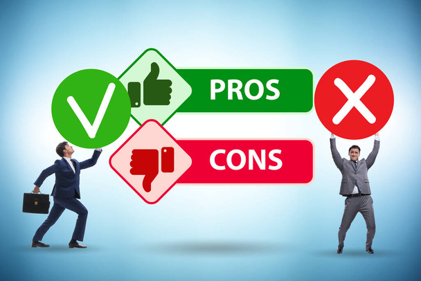 Concept of the choosing pros and cons - Photo, Image