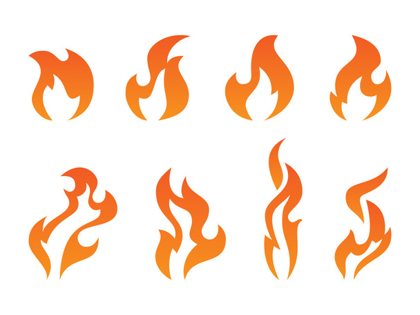 Iconos abstractos de fuego vectorial
 - Vector, Imagen