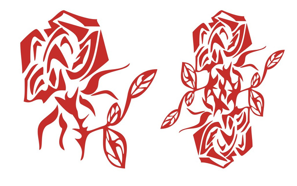 Червоний символ троянди
 - Вектор, зображення