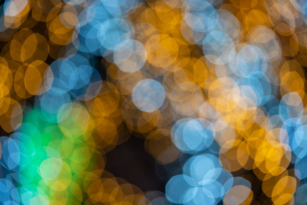 Colorful blurred background with bokhe effect. Beautiful blurred light bokhe for background material - Photo, Image