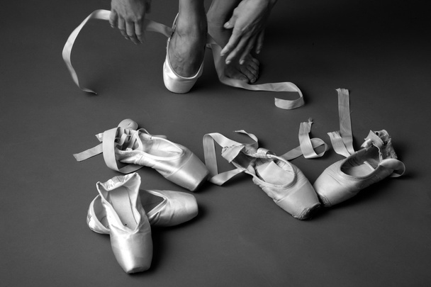 Graceful ballet dancer's feet - Photo, Image