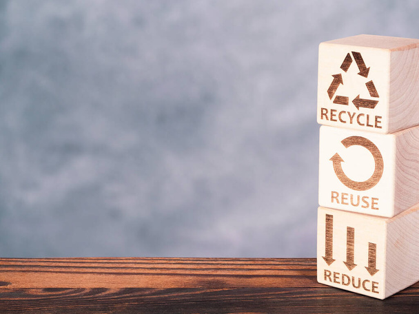 Μείωση, επαναχρησιμοποίηση και ανακύκλωση συμβόλων ως επιχειρηματική έννοια περιβαλλοντικής διατήρησης - Φωτογραφία, εικόνα