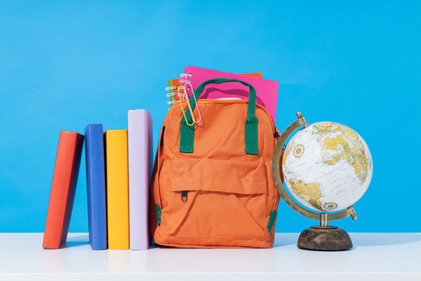 Concept of school and education and different accessories for school - Foto, Bild