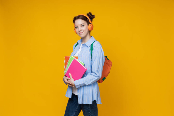 Concept of school and education with cute girl - Photo, Image