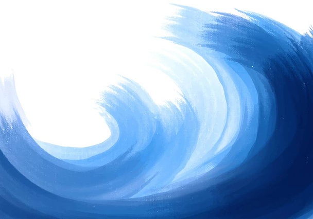 Potężny niebieski ocean fala tło - Wektor, obraz