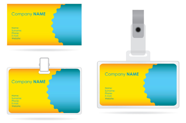 Name tag set in editable vector format - ベクター画像
