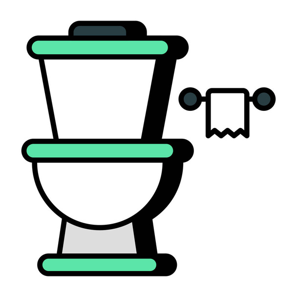 An icon design of commode - Wektor, obraz