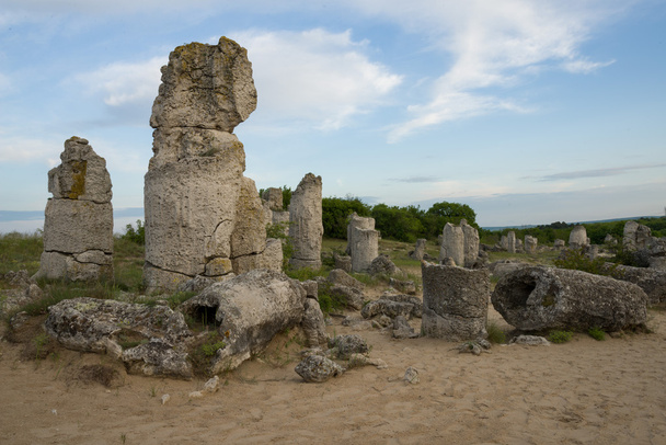 Pobiti kamani - fenomeen rotsformaties in Bulgarije in de buurt van Varna - Foto, afbeelding