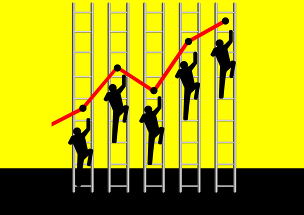 Climbing The Leaders - Vector, Image