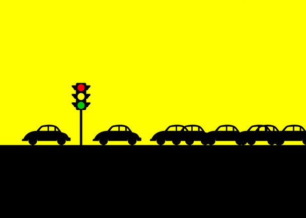 verkeersopstopping - Vector, afbeelding