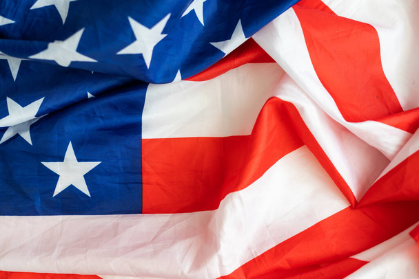 USA flag, close-up. Studio shot. High quality photo - Photo, Image