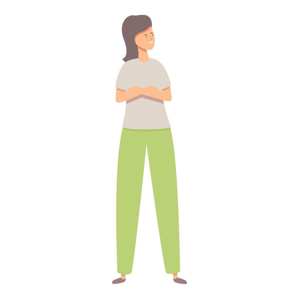 Relax girl icon cartoon vector. Stress therapy. Work health - ベクター画像