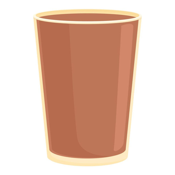Cold coffee icon cartoon vector. Drink cafe. Ice latte - Vector, Imagen