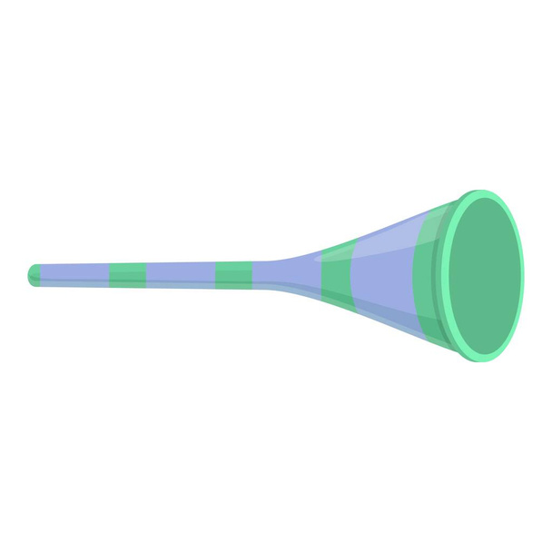 Striped trumpet icon cartoon vector. Sport party. Sound loud - ベクター画像