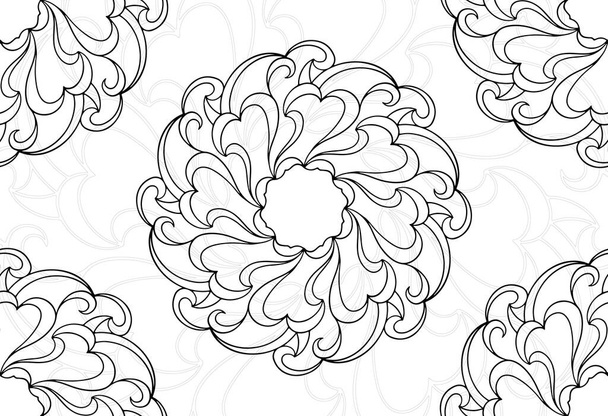 mandala decorative element ornamental composition ornament freehand drawing pattern print - Vector, afbeelding