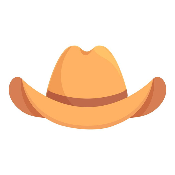 Rancher cowboy hat icon cartoon vector. Rodeo fashion. Texas costume - Wektor, obraz