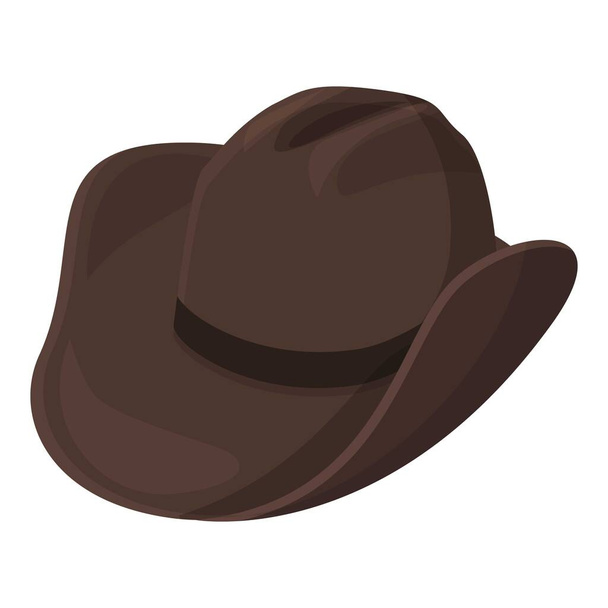 Sheriff cowboy hat icon cartoon vector. Western rodeo. Texas west - Vecteur, image