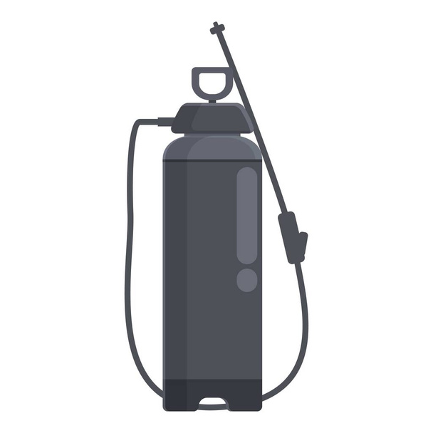 Black pesticide sprayer icon cartoon vector. Garden pest. Chemical insect - Vecteur, image
