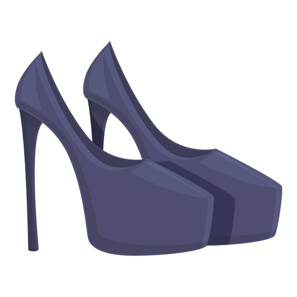 Woman high heels shoes icon cartoon vector. Fashion shoe. Personal shape - Vetor, Imagem