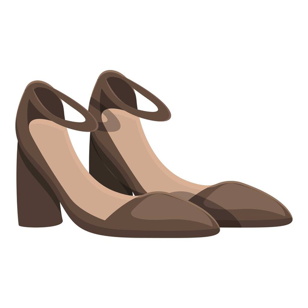 Elegant high heels shoes icon cartoon vector. Female fashion. Classic dance - Вектор, зображення