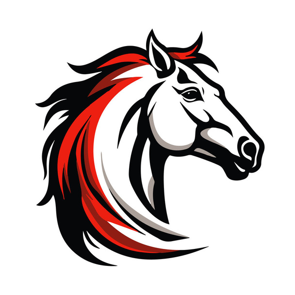 Elegante Pferde-Logos. Design mit königlichem Hengstsymbol. Pferdeställe signalisieren. Embleme der Reitermarke. - Vektor, Bild