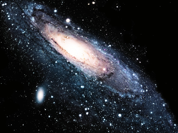 Imagen gráfica de la galaxia en el universo
 - Foto, imagen