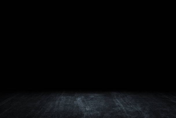 3D Rendering black background. Grunge texture. Dark wallpaper. Blackboard. Chalkboar - Photo, Image