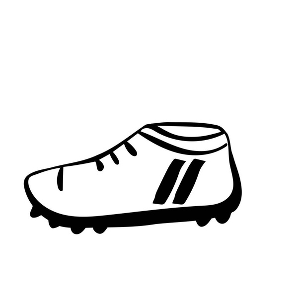 Een vector illustratie van voetbalschoenen met noppen voor grip. Voetbalschoenen. Voetbalschoenen - Vector, afbeelding
