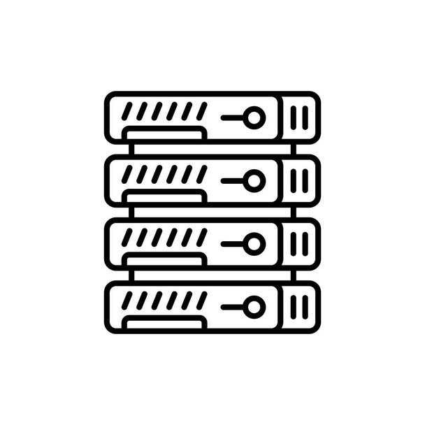 Ícone de armazenamento do servidor no vetor. Logotipo - Vetor, Imagem