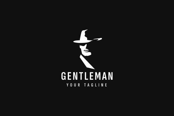 illustration d'icône vectorielle de logo gentleman - Vecteur, image