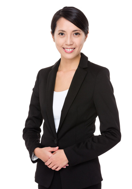 Asian Businesswoman in black suit - Фото, зображення