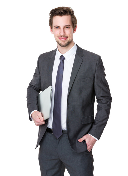 Caucasian businessman in gray suit - Fotó, kép