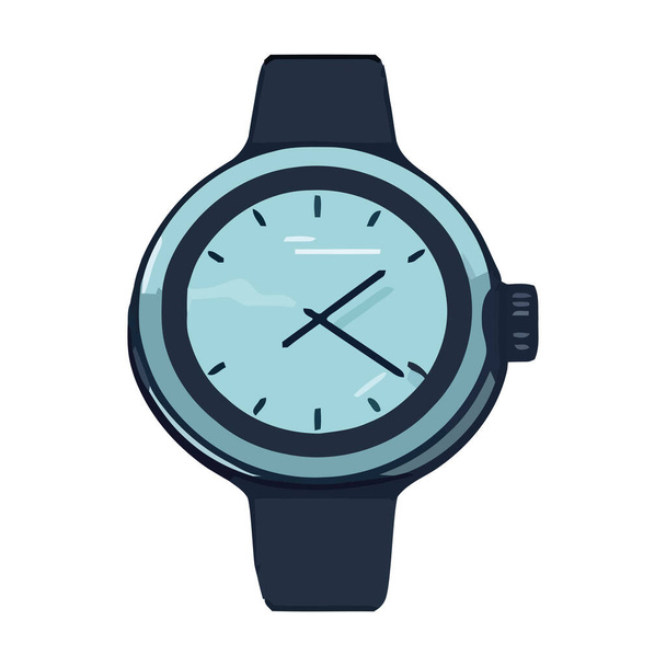 Cuenta atrás moderna en elegante icono de reloj de pulsera aislado - Vector, imagen