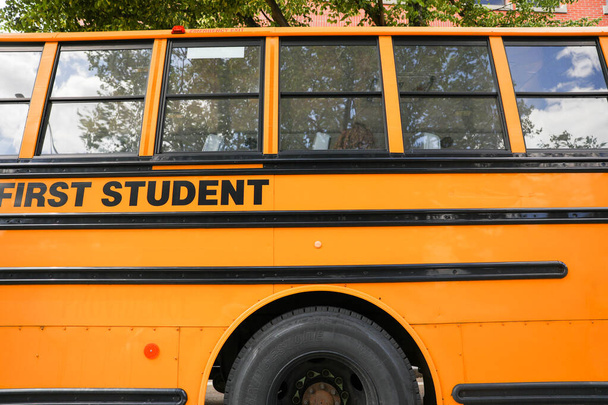 Yellow school bus symbolizes education, childhood, learning, community, safety, and the journey of knowledge - Fotó, kép