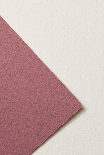 Rough kraft paper background, paper texture burgundy white colors. Mockup with copy space for text - Photo, image