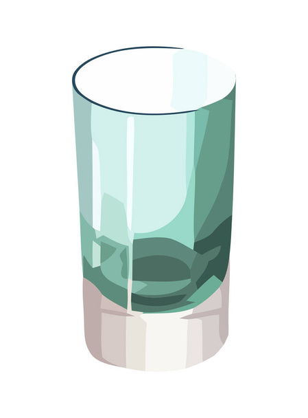 Una copa de vino de cristal, celebración y frescura icono aislado - Vector, Imagen