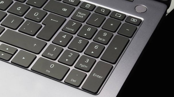 numerické klávesy na klávesnici notebooku.close-up. - Fotografie, Obrázek