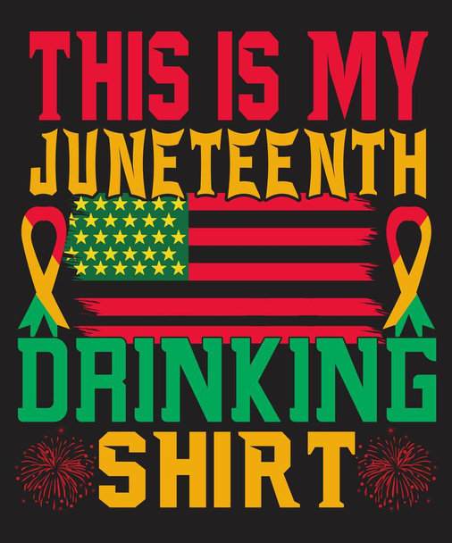juneteenth design t-shirt - Vettoriali, immagini