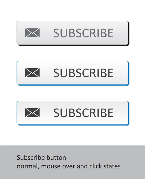 Subscribe button, states - Vector, Image