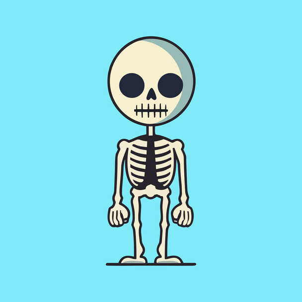 Boldog Halloween csontváz vektor illusztráció - Vektor, kép