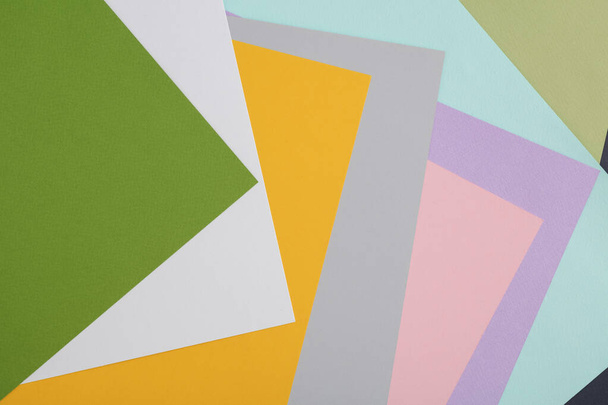 Creative background from sheets of colored paper - Photo, Image
