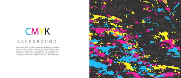 CMYK color Abstract background. Vector illustration. Grunge texture. Grunge pattern. - Photo, Image