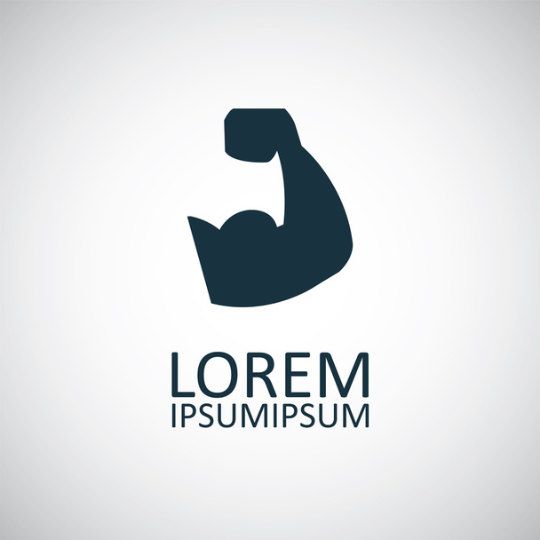 muscle arm icon - Vector, Image