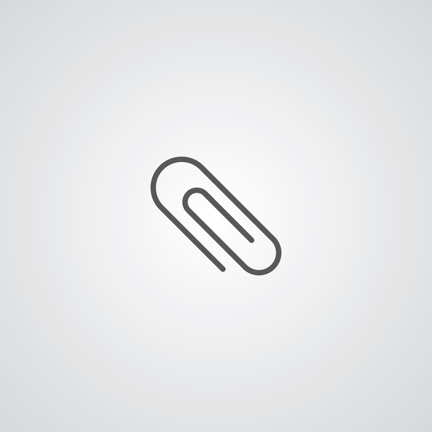clip contorno símbolo, oscuro sobre fondo blanco, plantilla de logotipo
 - Vector, imagen
