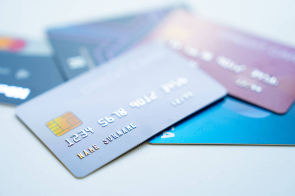 Close up de muitos cartões de crédito. - Foto, Imagem
