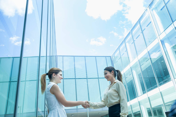 two business partners shaking hands - Photo, Image